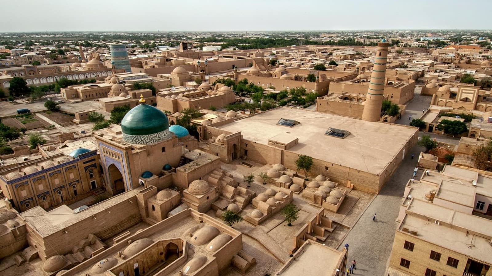 Uzbekistan silk road 6 day tour ichan kala khiva aerial view